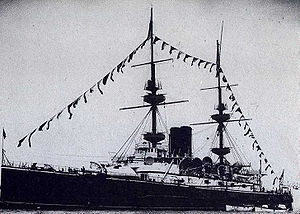HMS Mars (1896) at Coronation Fleet Review 16 August 1902.jpg