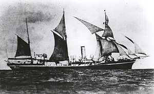 HMS Shearwater under sail