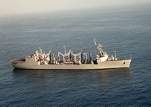 USS ROANOKE (AOR-7) underway off the coast of Guantanamo Bay, Cuba