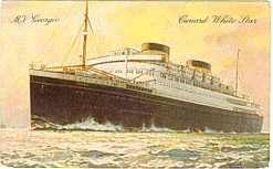 The M.V. Georgic at sea