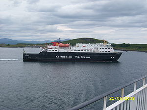 MV Clansman departing Oban