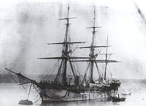 HMS Egeria in 1874