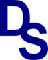 An uppercase D with an uppercase S, positioned with the D in the top left corner and the S in the lower left.
