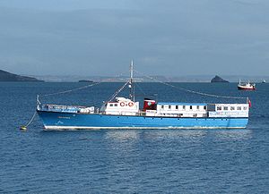 MV The Fairmile at her mooring in Brixham in 2009.jpg