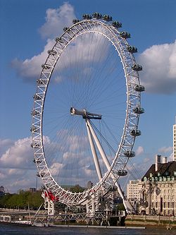 An aerial view of the London Eye
