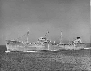 USNS Mission Los Angeles (T-AO-117) underway off Long Beach, California, date unknown