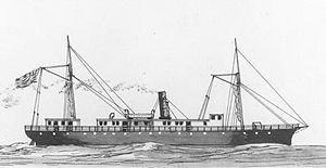 Sketch of USS Aries as she appeared after the Civil War