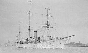 HMS Espiegle c. 1910 under power