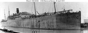 USS Patricia at Boston, 28 April 1919