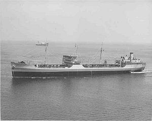 USNS Mission San Diego (T-AO-121) underway off Long Beach, California, date unknown