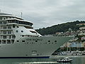 The World moored in Dartmouth 27 July 2010.JPG