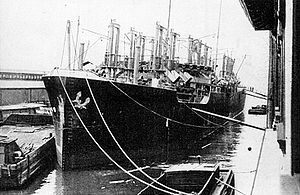 SS Milazzo in port, 1916