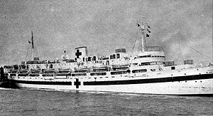 USAHS Blanche F. Sigman in port, c. 1944–1946