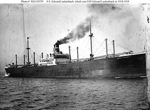 SS Edward Luckenbach around the time of her completion in 1916.