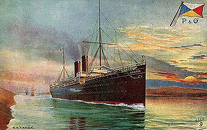 RMS Arabia in a pre-war postcard
