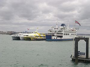 Wight Ryder I, FastCat Ryde and St Faith.JPG